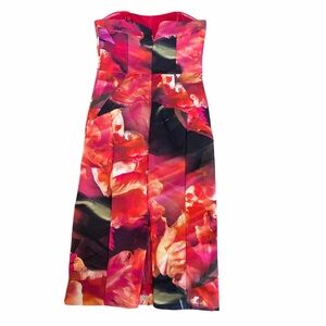 NICOLE MILLER strapless body-con corset  dress